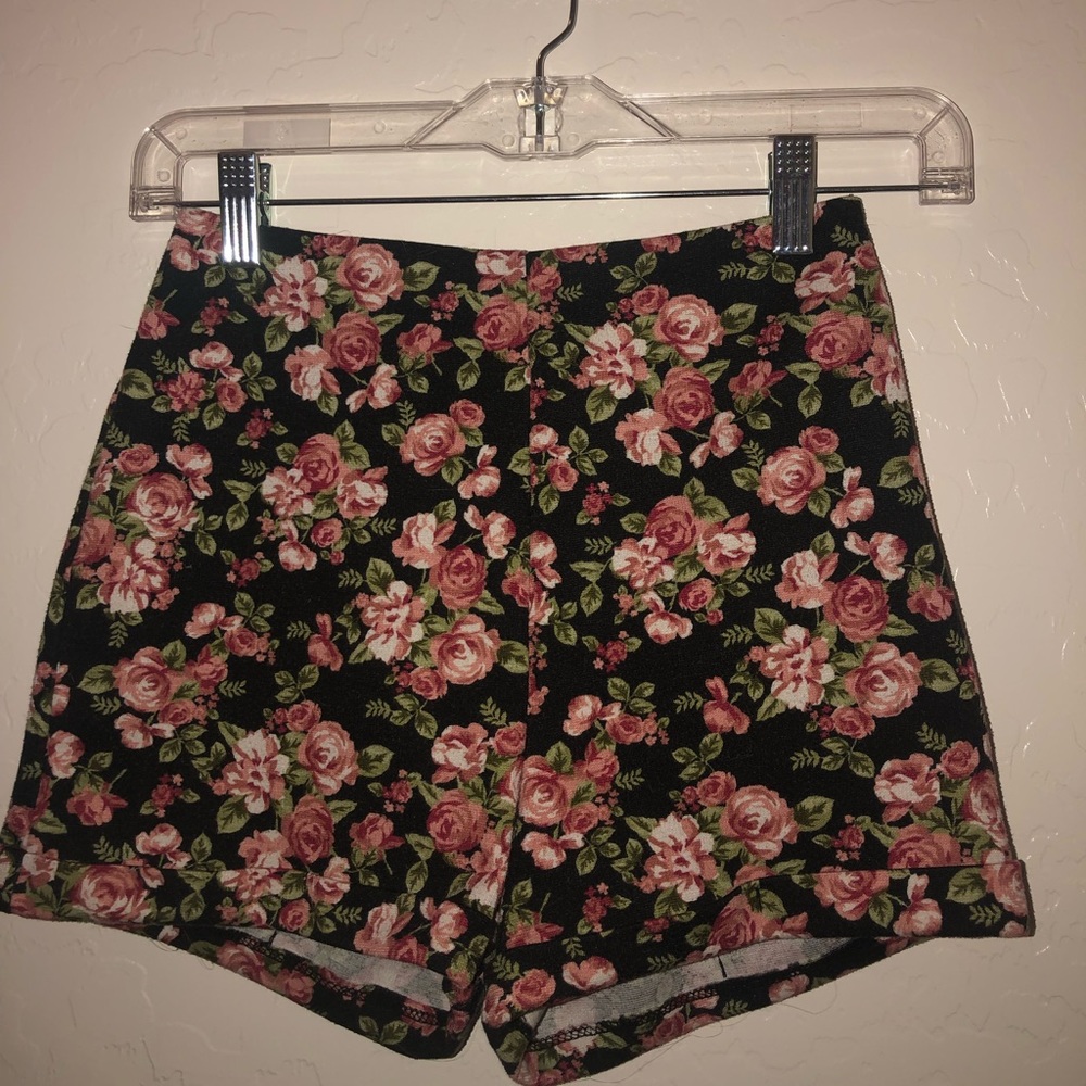 Tight floral shorts